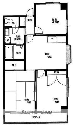 サンコート中里台パートⅤ(3DK/2階)の間取り写真