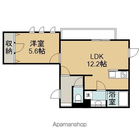 高津ビル(1LDK/3階)の間取り写真