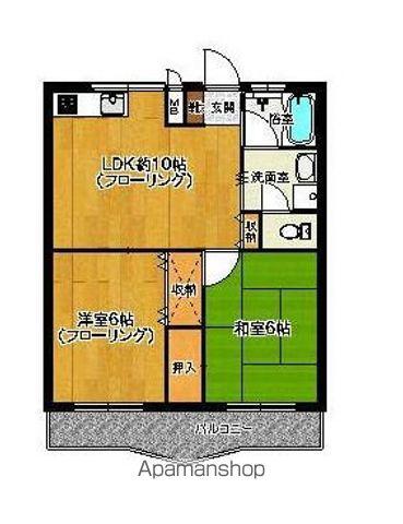 レジデンス恋ヶ窪(2LDK/2階)の間取り写真