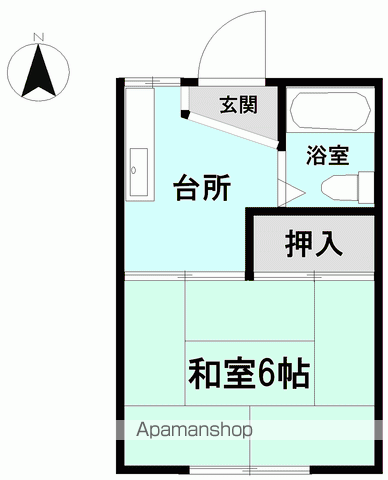 フラワーガーデン(1K/2階)の間取り写真