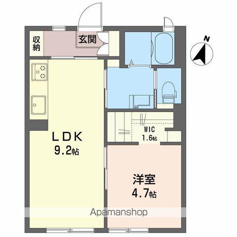 アメニティタウンB(1LDK/1階)の間取り写真