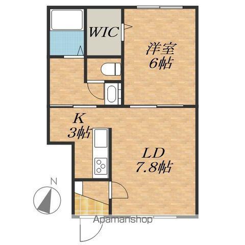 ももはうす(1LDK/2階)の間取り写真