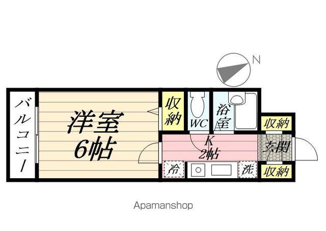 ロイヤルハイツ(1K/2階)の間取り写真