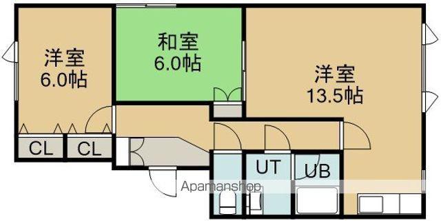 シティプラザ(2LDK/4階)の間取り写真