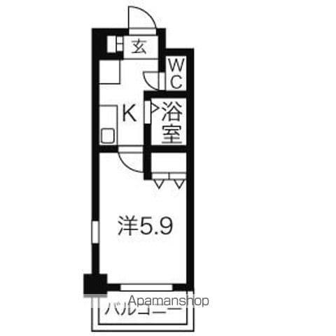 びいⅠ千種(1K/4階)の間取り写真