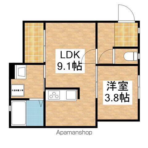 VILLA桜山(1LDK/3階)の間取り写真