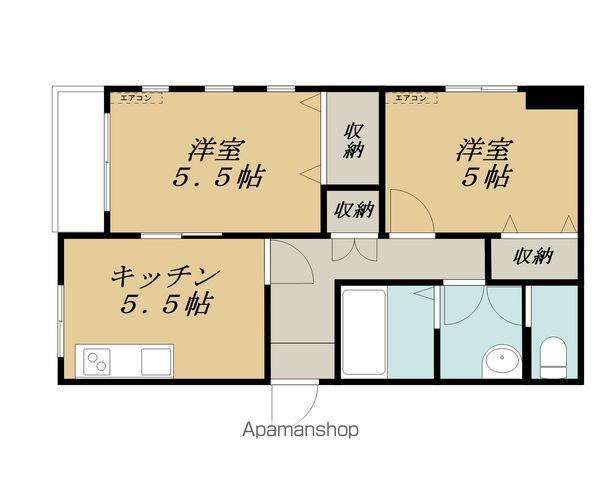 TWIN23(2DK/1階)の間取り写真