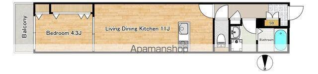 EMINENT亀戸(1LDK/4階)の間取り写真