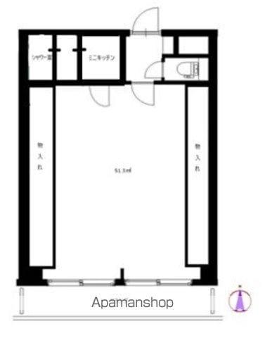 ハイホーム本陣(ワンルーム/1階)の間取り写真