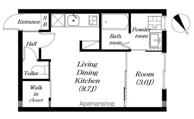 東海道本線 野洲駅 バス乗車時間:23分 西河原二丁目バス停で下車 徒歩6分 2階建 新築(1LDK/1階)の間取り写真
