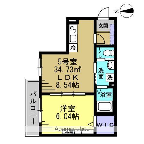 セミカ葛城Ⅰ(1LDK/2階)の間取り写真