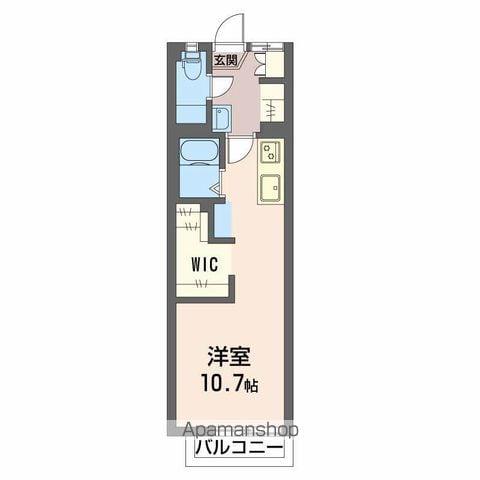 フレグランスマルナカ(ワンルーム/1階)の間取り写真
