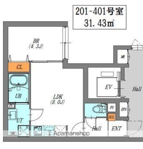 LUORE文京本駒込(1LDK/3階)の間取り写真