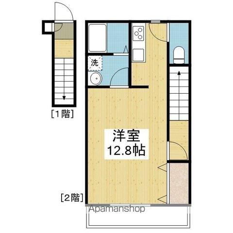 セミデタッチドハウス志津川(ワンルーム/2階)の間取り写真