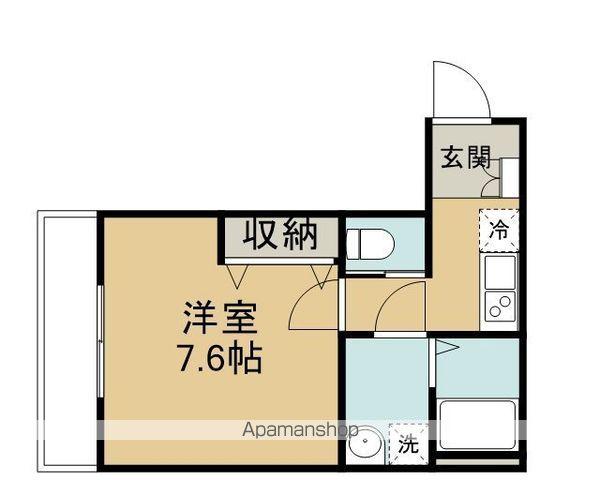 キャメル川越都A(1K/1階)の間取り写真