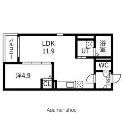 JACK NARUHAMAⅡ(1LDK/2階)の間取り写真