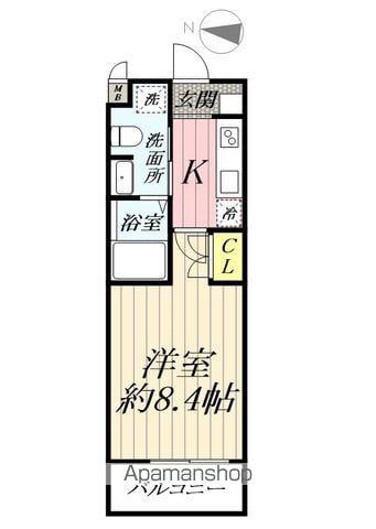 GENOVIA八潮(1K/4階)の間取り写真