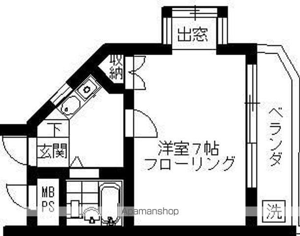 ピアコート21(1K/3階)の間取り写真