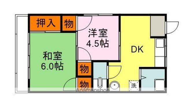光妙荘(2DK/1階)の間取り写真