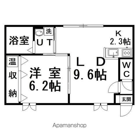 レジェンド2(1LDK/2階)の間取り写真