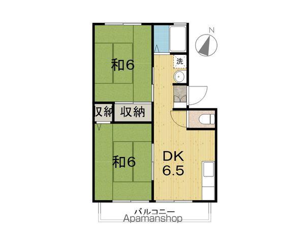 サンライフ上ノ台A棟(2DK/2階)の間取り写真