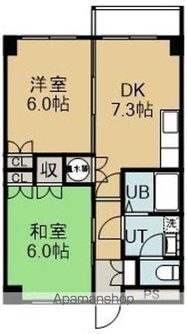 ルーヴルヤマトⅡ(2DK/3階)の間取り写真