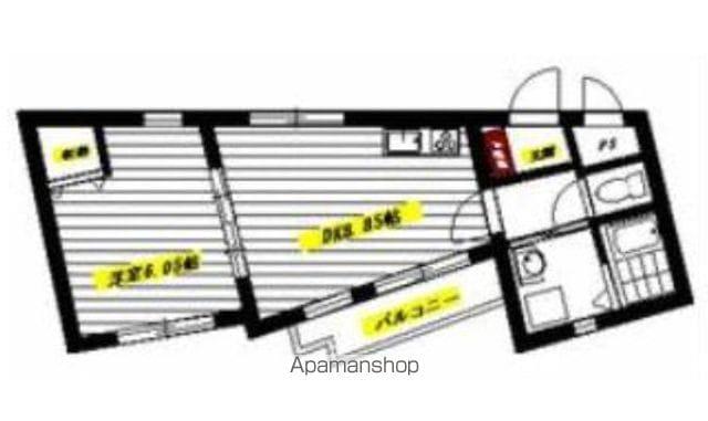 プリザーヴ中村橋Ⅱ(1DK/4階)の間取り写真