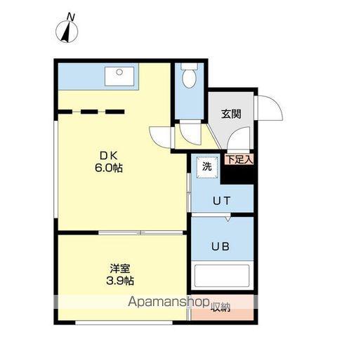 KNOWLEDGE円山(1DK/4階)の間取り写真