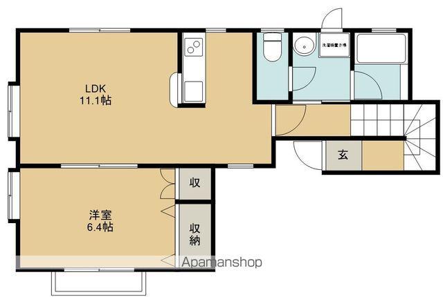 リーコーポ弐番館(1LDK/2階)の間取り写真