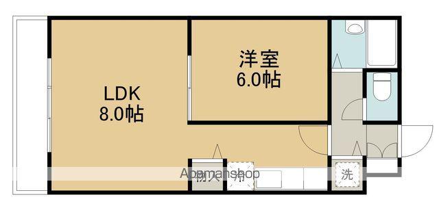 ジェイステージ苫小牧Ⅰ(1LDK/2階)の間取り写真