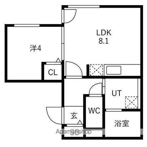 BLANTONS(1LDK/4階)の間取り写真