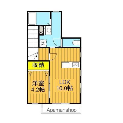 赤木ヒルズ(1LDK/3階)の間取り写真