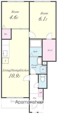 サニーコート花しょうぶ(2LDK/1階)の間取り写真