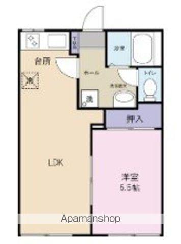 メイクリマールA(1LDK/1階)の間取り写真