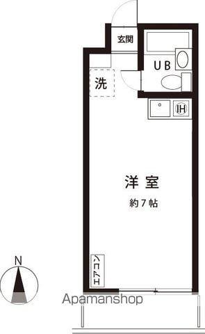 今野第2コーポ(ワンルーム/1階)の間取り写真