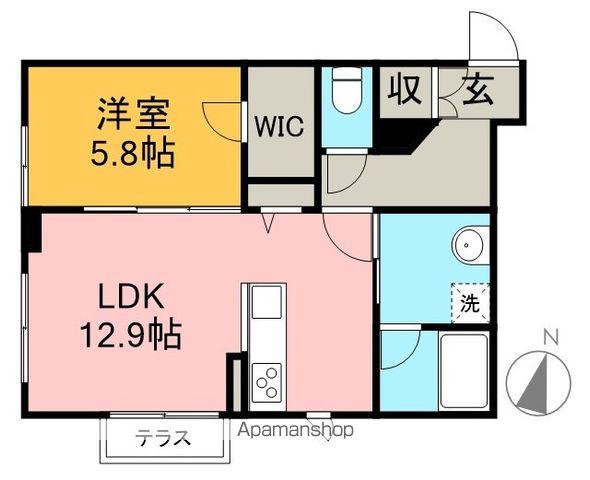 シャーメゾン 莉Ⅰ(1LDK/1階)の間取り写真