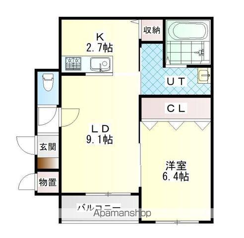 西17南36AP(1LDK/1階)の間取り写真