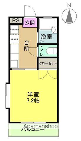 ニュー郷ケ丘(1K/2階)の間取り写真