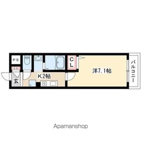 プリムローズマンション(1K/1階)の間取り写真