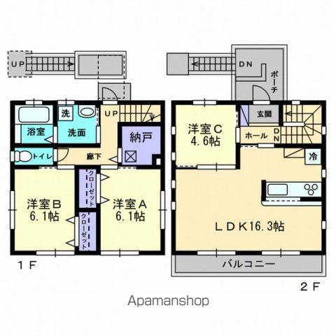 伊予鉄道横河原線 横河原駅 徒歩25分 2階建 築14年(3LDK)の間取り写真