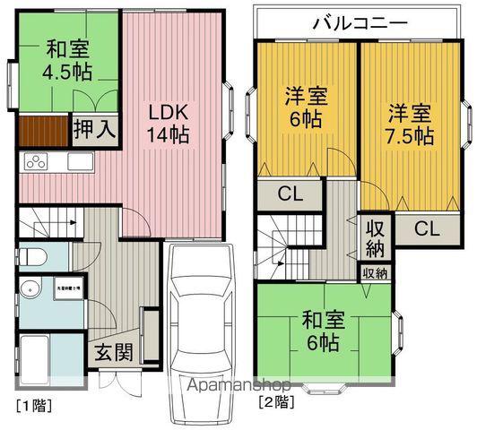 大阪モノレール本線 少路駅(大阪モノレール) 徒歩11分 2階建 築30年(4LDK)の間取り写真