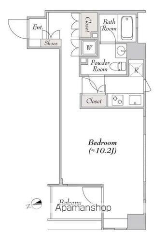 BLUROCK銀座イースト(1K/10階)の間取り写真