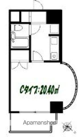 T'S GARDEN南柏(1K/7階)の間取り写真