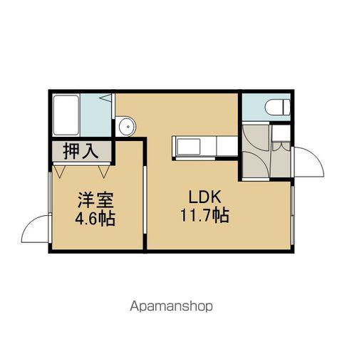 レインボーハウス元中野NO18(1LDK/3階)の間取り写真