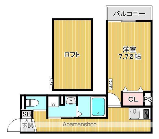 ネオソフィア国立(1K/2階)の間取り写真