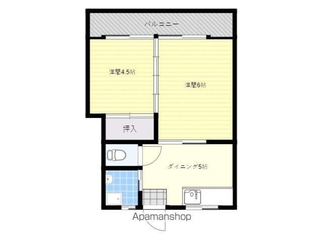 ハミーコーポ(2DK/2階)の間取り写真