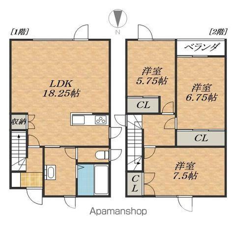 TOWN CLOVER 新緑(3LDK)の間取り写真