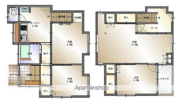 北総鉄道 新柴又駅 徒歩6分 2階建 築37年(4K)の間取り写真