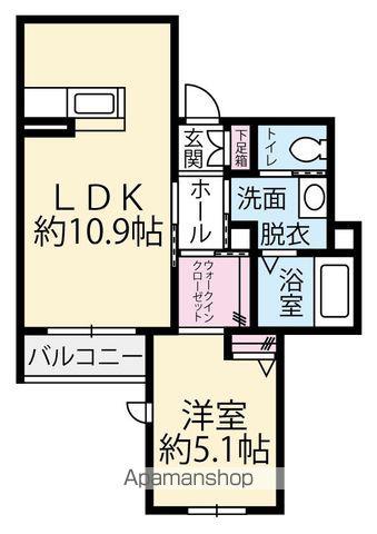 ルミエール砂子(1LDK/1階)の間取り写真