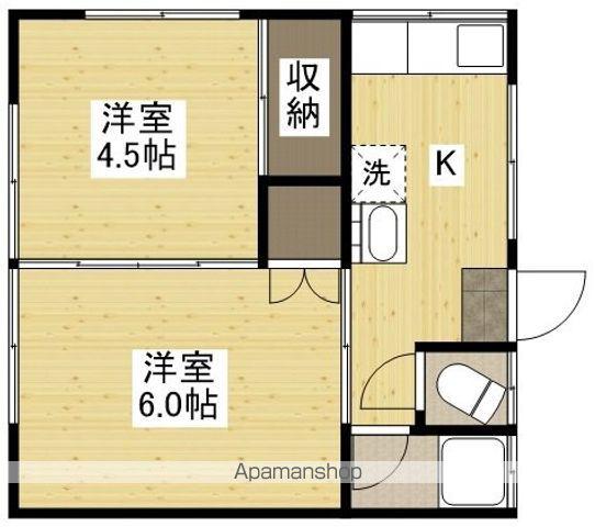 シエル大谷(2K/1階)の間取り写真